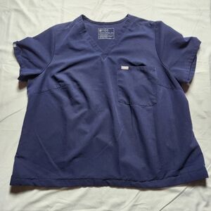 Figs Womens 3XL Catarina One Pocket Scrub Top Blue PO4053